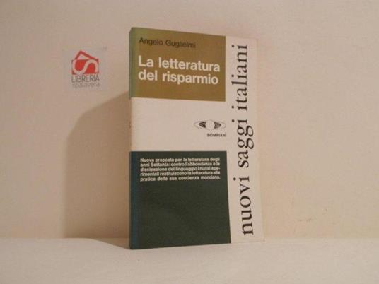 La letteratura del risparmio - Angelo Guglielmi - copertina