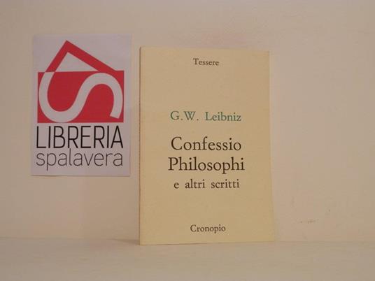 Confessio Philosophi e altri scritti - copertina