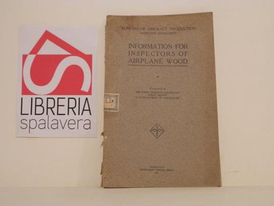 Information for inspectors of airplane wood - copertina