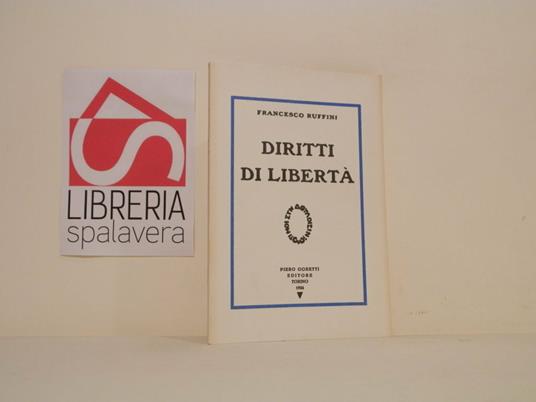 Diritto o libertà - Francesco Ruffini - copertina