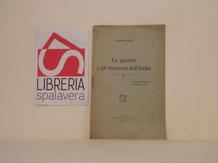 La guerra e gli interessi dell'Italia - Giovanni Giachino - copertina