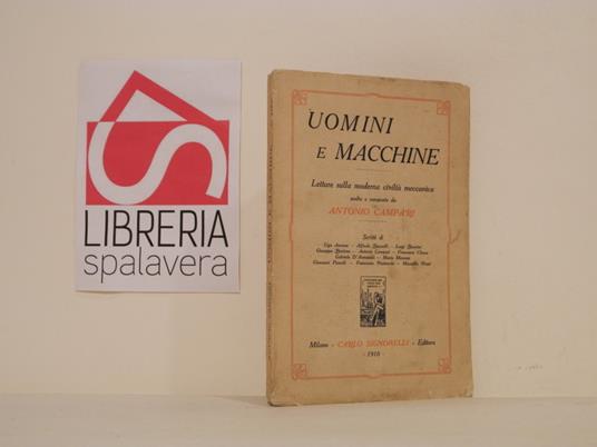 Uomini e macchine : letture sulla moderna civiltà meccanica - copertina