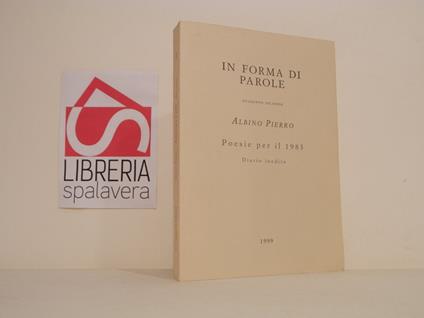 Poesie per il 1983 : diario inedito - Albino Pierro - copertina