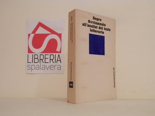 Avviamento all'analisi del testo letterario - Cesare Segre - copertina