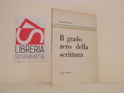 Il grado zero della scrittura - Roland Barthes - copertina