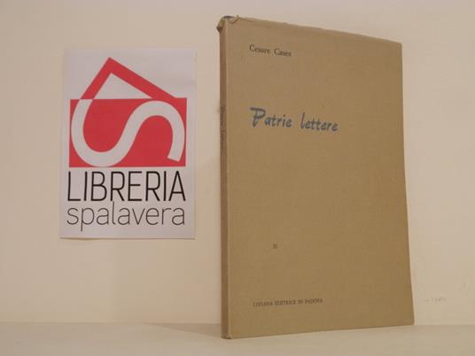 Patrie lettere - Cesare Cases - copertina