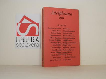 Adelphiana 1971 - Ingeborg Bachmann - copertina