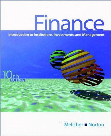 Finance: Introduction to Institutions, Investments, and Management - Ronald W. Melicher - copertina