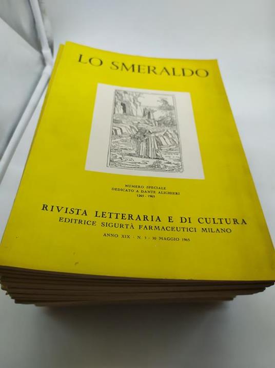 Lo smeraldo rivista letteraria e di cultura diverse annate - copertina