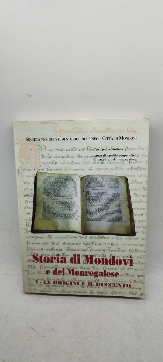 storia di mondovì e del monregalese 1 le origini e il duecento - copertina