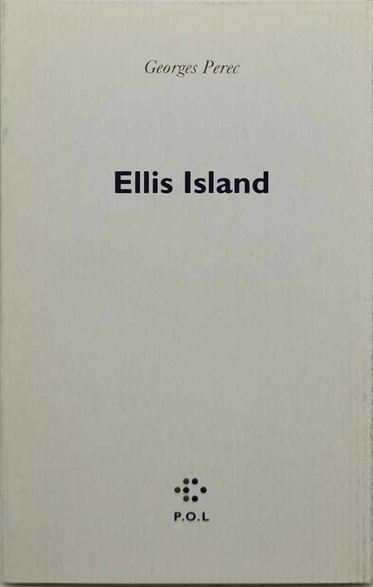 ellis island - Georges Perec - copertina