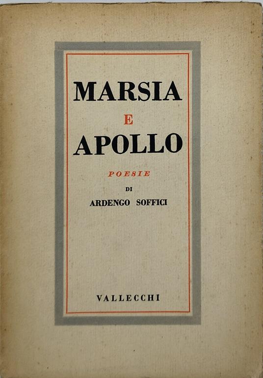 marsia e apollo poesie di ardengo soffici - Ardengo Soffici - copertina