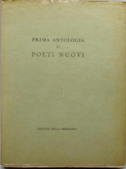 prima antologia di poeti nuovi - copertina