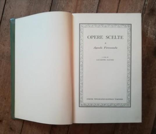 Opere Scelte - Agnolo Firenzuola - copertina