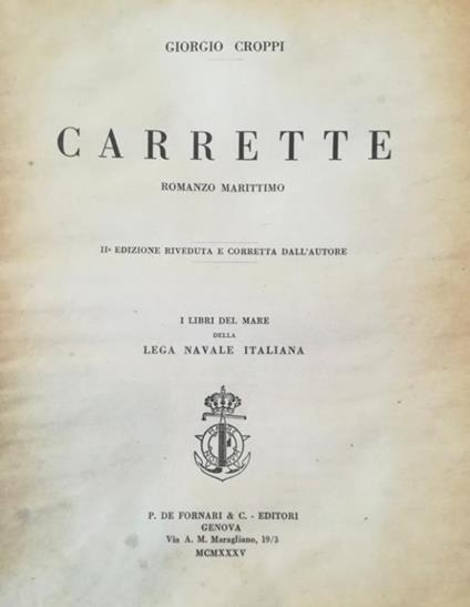 Carrette - Giorgio Groppi - copertina