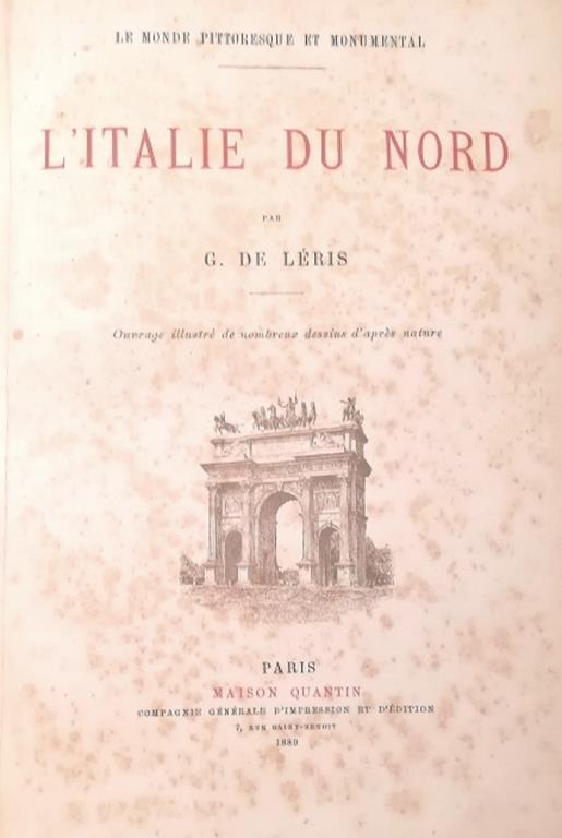 L' Italie Du Nord - G. De Léris - copertina