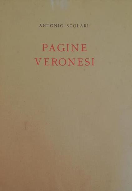 Pagine Veronesi - Antonio Scolari - copertina