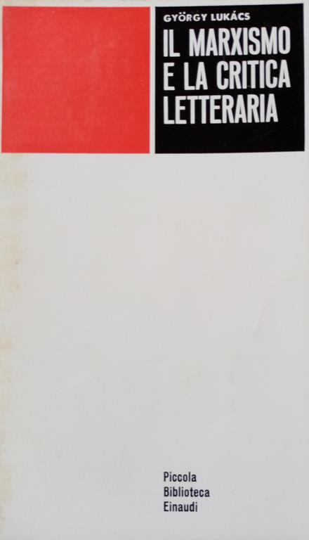 Il marxismo e la critica letteraria - György Lukács - copertina