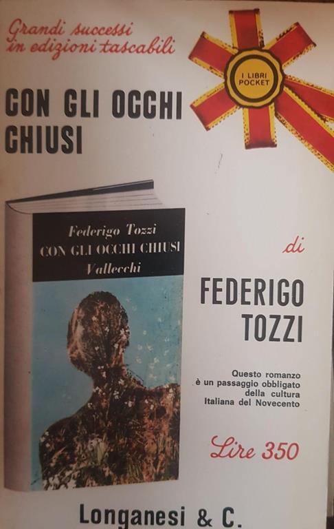 Con Gli Occhi Chiusi - Federigo Tozzi - copertina