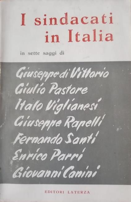 I sindacati in Italia - copertina