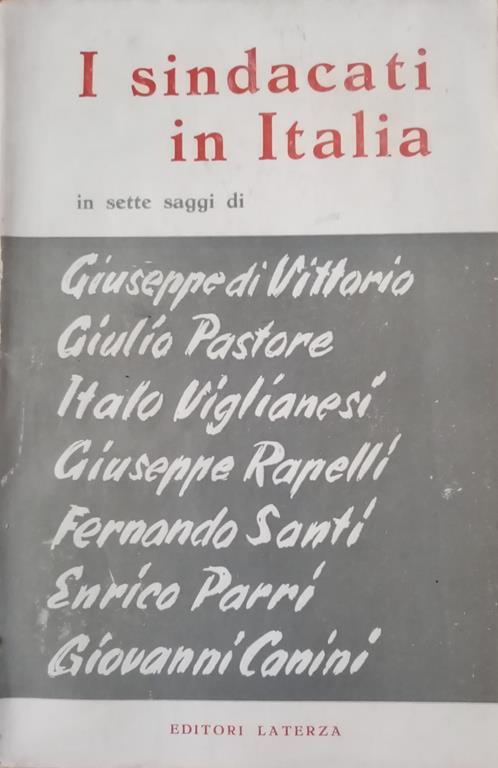 I sindacati in Italia - copertina