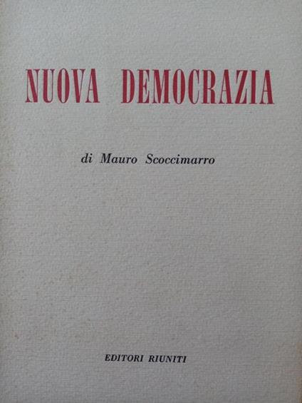 Nuova democrazia - Mauro Scoccimarro - copertina