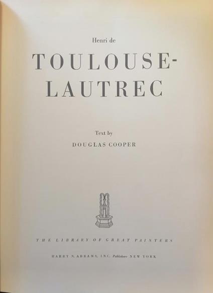 Henri De Toulouse-Lautrec - Douglas Cooper - copertina