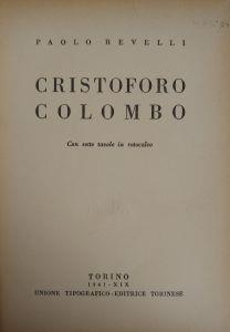 Cristoforo Colombo - Paolo Revelli - copertina