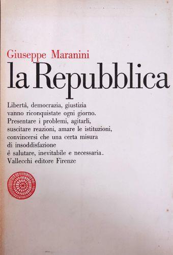La Repubblica - Giuseppe Maranini - copertina