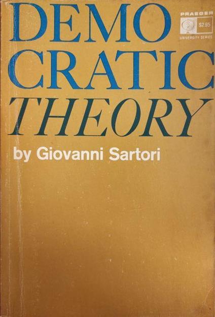 Democratic Theory - Giovanni Sartori - copertina