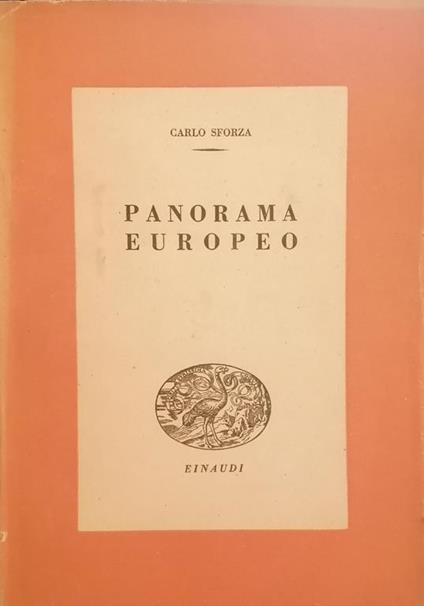 Panorama Europeo - Carlo Sforza - copertina