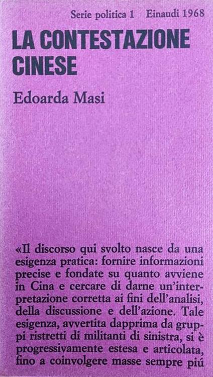 La Contestazione Cinese - Edoarda Masi - copertina