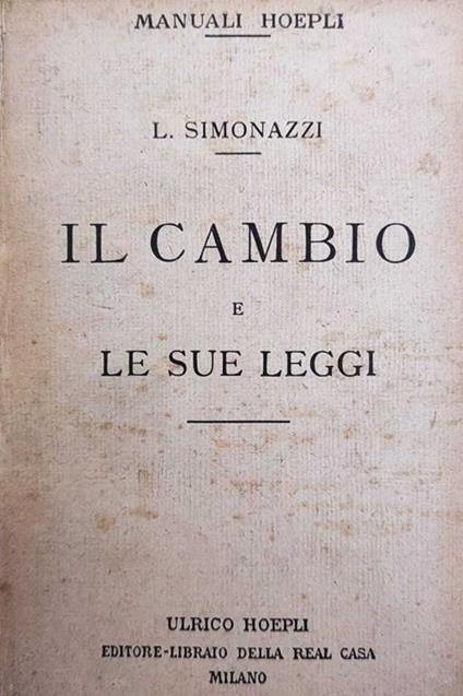 Il Cambio E Le Sue Leggi - copertina