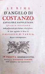 Le Rime D'Angelo Di Costanzo, Cavaliere Napoletano