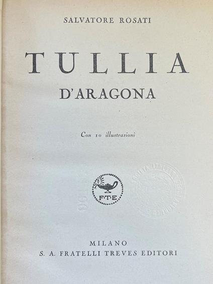 Tullia D'Aragona - Salvatore Rosati - copertina