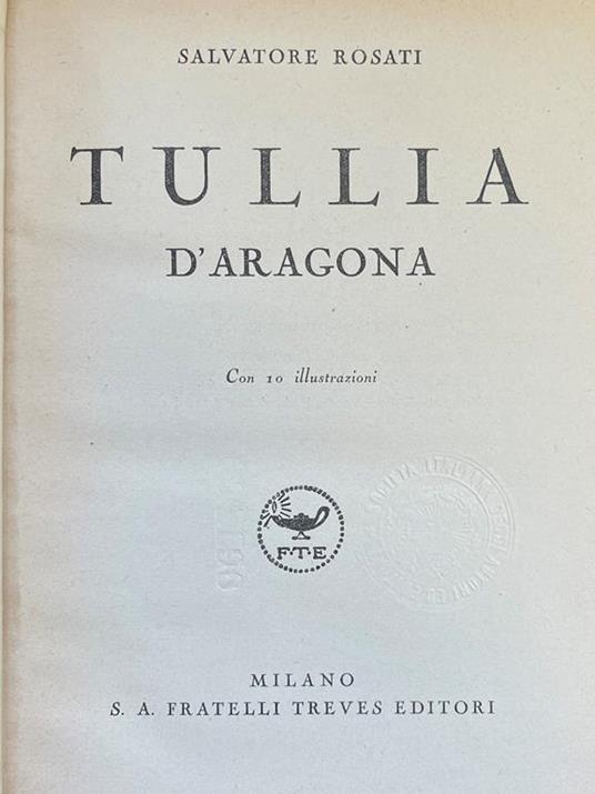 Tullia D'Aragona - Salvatore Rosati - copertina