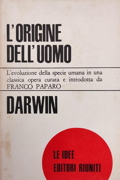 L' Origine Dell' Uomo - Charles Darwin - copertina