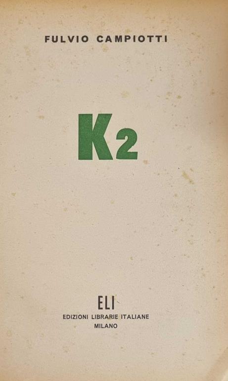 K2 - Fulvio Campiotti - copertina