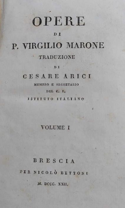 Opere Di P. Virgilio Marone - Virgilio - copertina