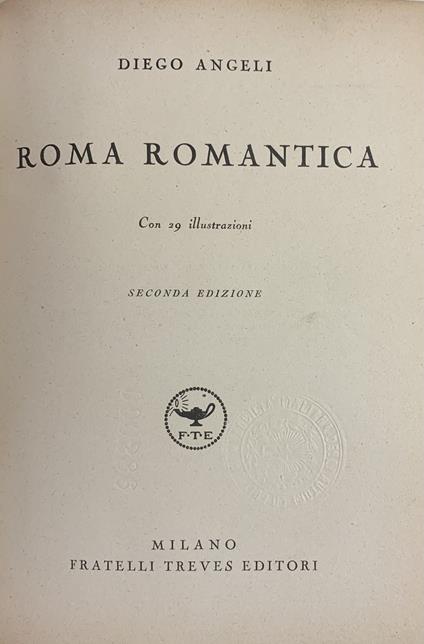 Roma Romantica - Diego Angeli - copertina