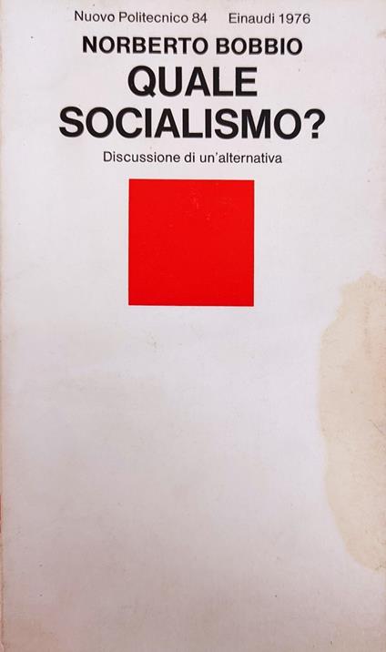 Quale Socialismo? - Norberto Bobbio - copertina