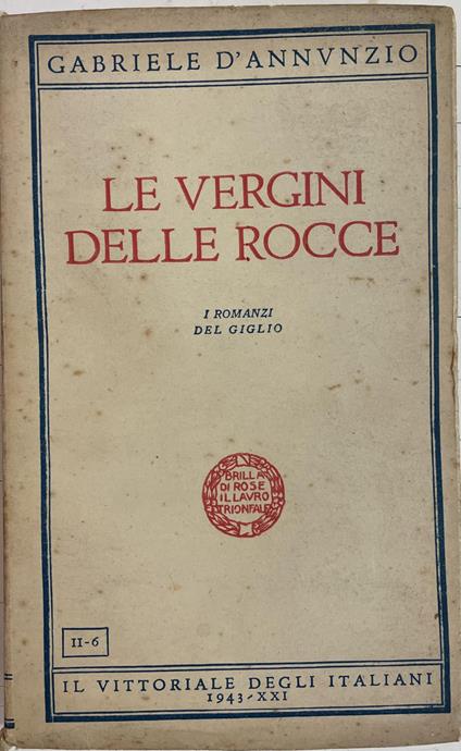 Le Vergini Delle Rocce - Gabriele D'Annunzio - copertina