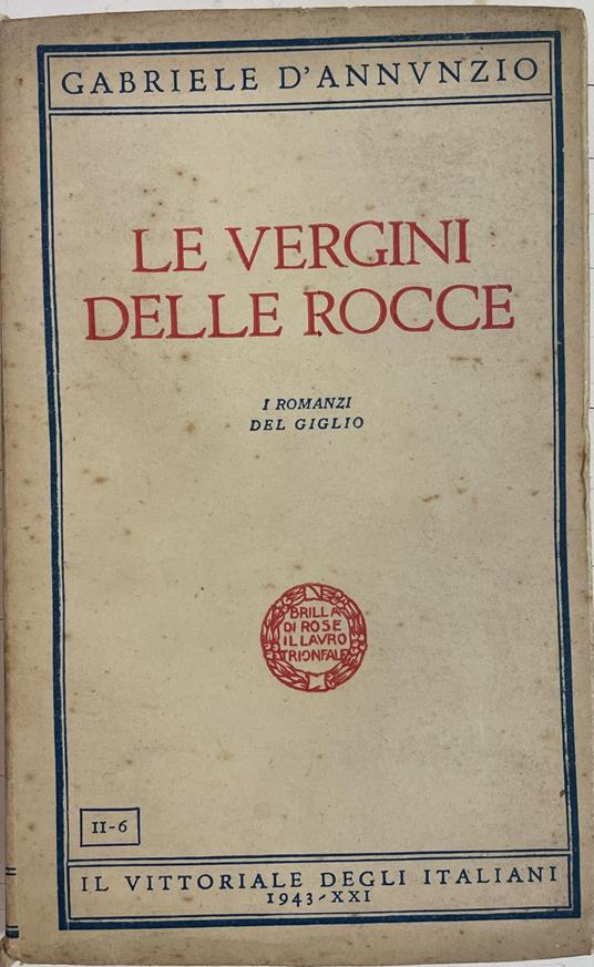 Le Vergini Delle Rocce - Gabriele D'Annunzio - copertina