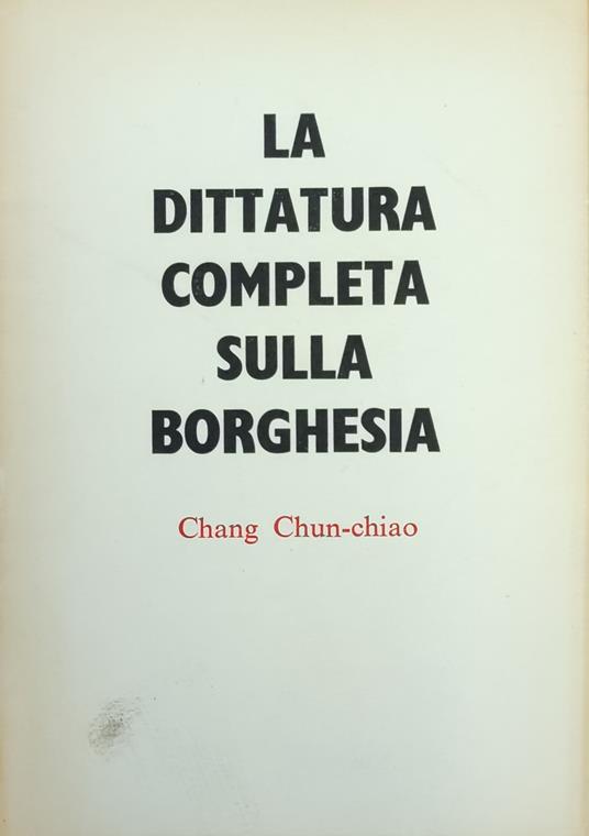 Dittatura Completa Sulla Borghesia - copertina