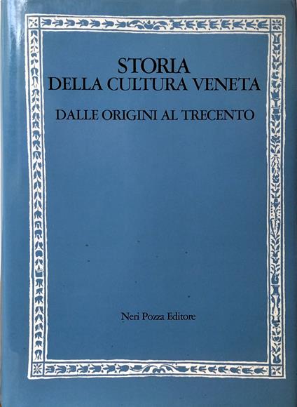 Storia Della Cultura Veneta - Gianfranco Folena - copertina
