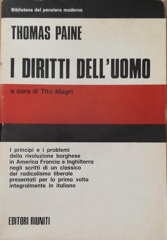 I Diritti Dell'Uomo - Thomas Paine - copertina