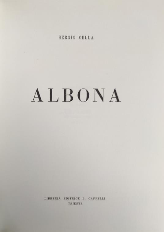 Albona - Sergio Cella - copertina