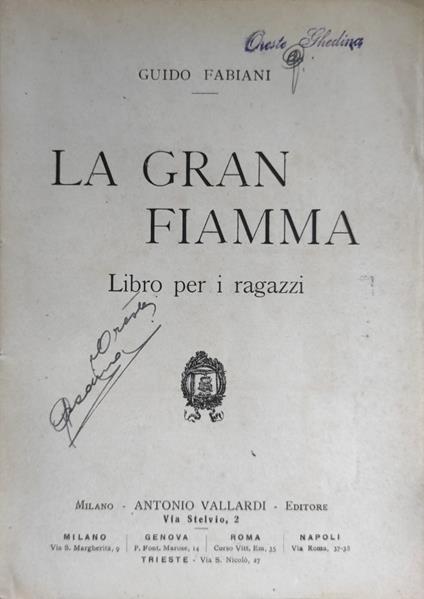 La Gran Fiamma. Libro Per Ragazzi - Guido Fabiani - copertina