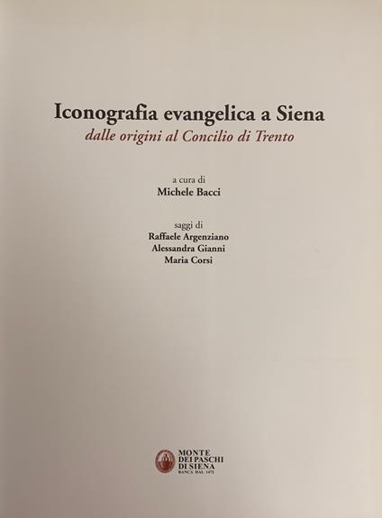 Iconografia Evangelica A Siena. Dalle Origini Al Concilio Di Trento - copertina