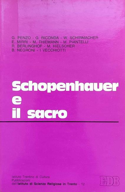 Schopenhauer E Il Sacro - copertina